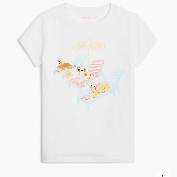 J crew Girls' lounging dogs graphic tee - Picture 1 of 6